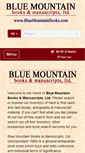 Mobile Screenshot of bluemountainbooks.com
